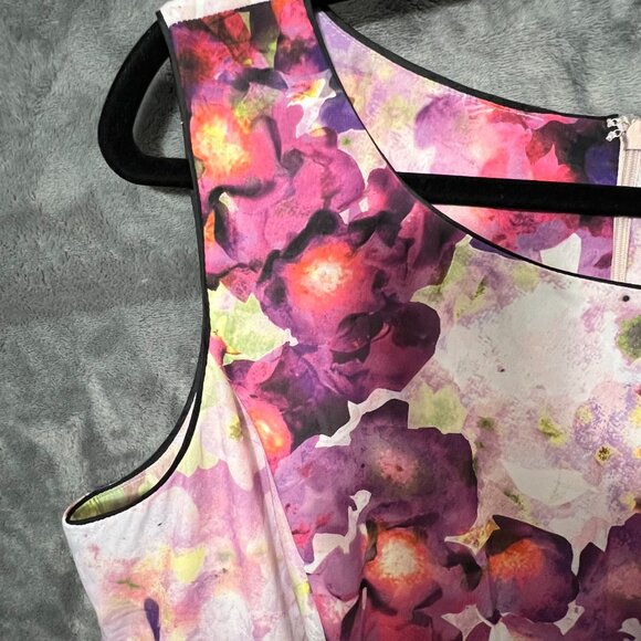 Women's Size 16 Liz Claiborne Floral Floral Fit-and-Flare A-Line Dress - Picture 5 of 16